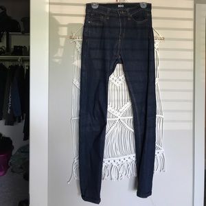 High rise cigarette jeans